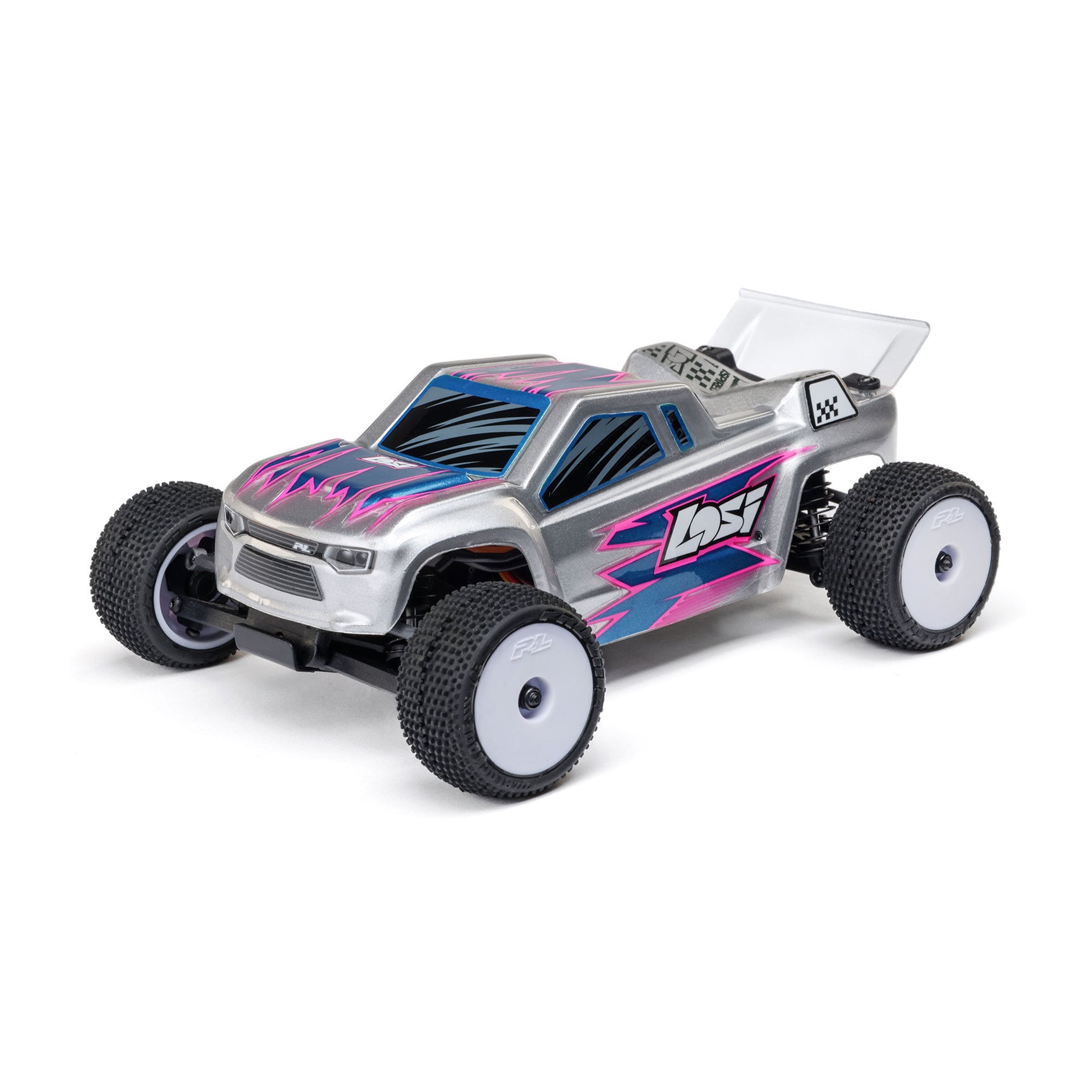 LOS-1392T2 LOS-1392T2 Micro-T 1/28 Stadium Truck RTR w/ Battery & Charger, Silver