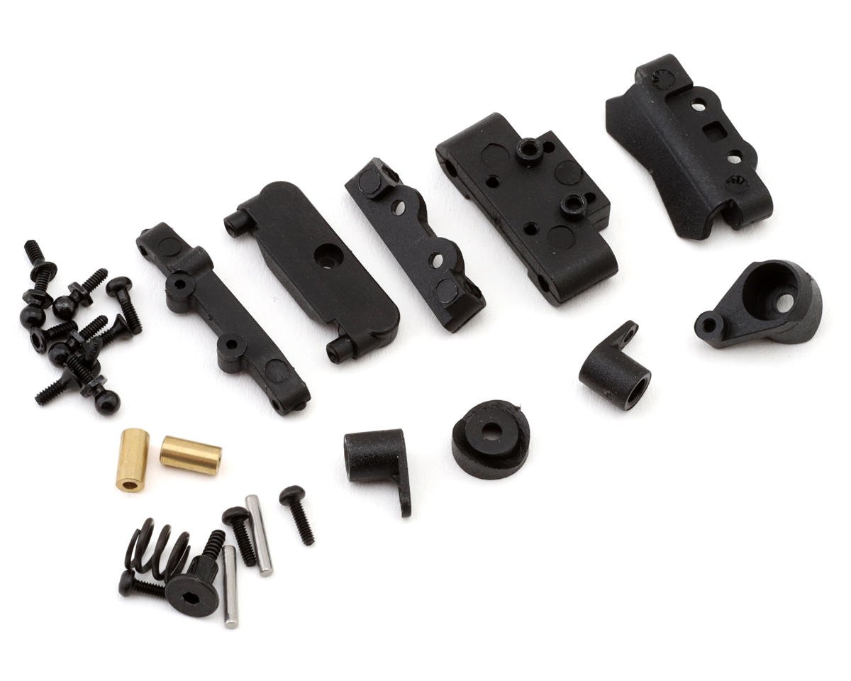 LOS-1761 LOS-1761 Micro-B Parts: Bulkhead, Pin Mounts, Steering Rack, Servo Saver