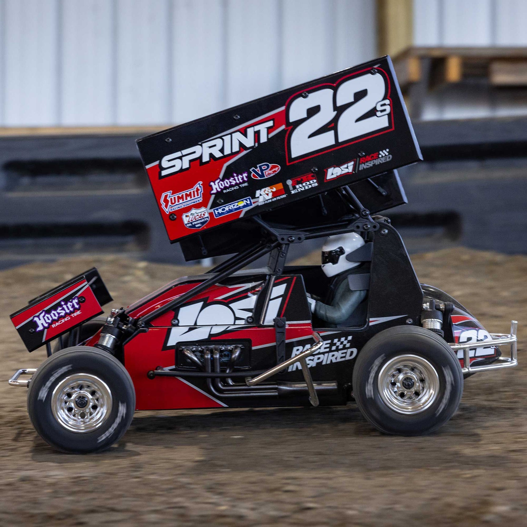 22S 1/10 Sprint Car RTR w/ Battery & Charger, Red