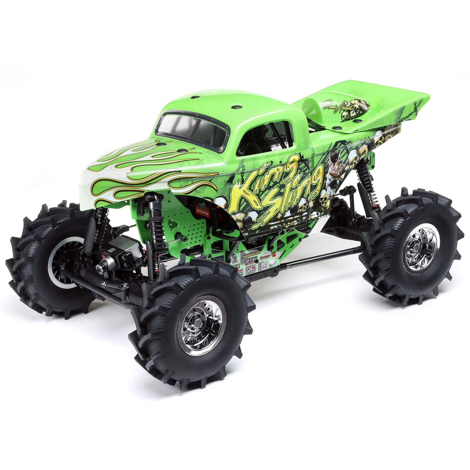 LOS04024T1 LOS04024T1 LMT 4WD Solid Axle Mega Truck Brushless RTR, Green