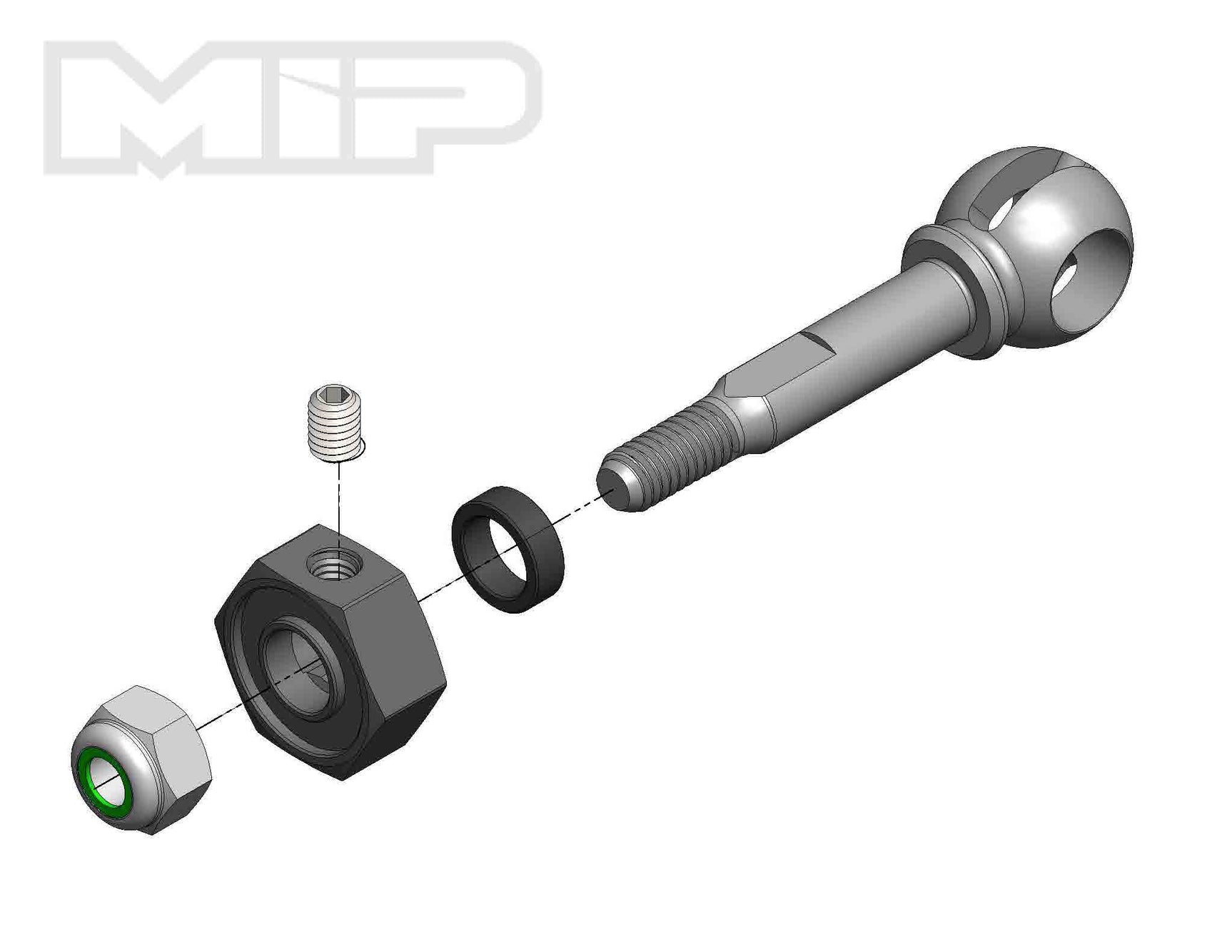 MIP18141 18141 CVD Axle, X-Duty, 10mm Offset, 5mm Bearing