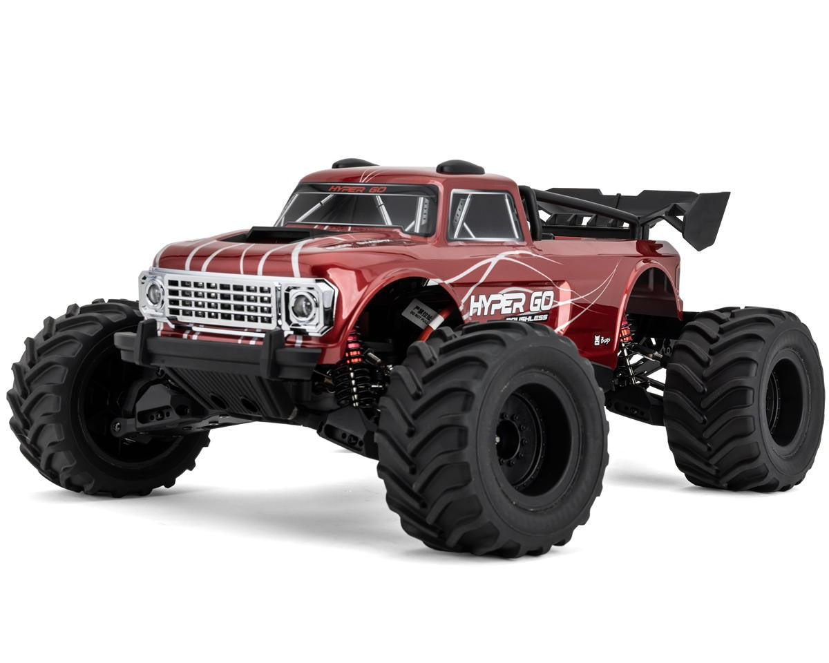 MJX-10210R MJX-10210R Hyper Go 10210 Brushless 4WD 1/10 Monster Truck RTR Combo, Red