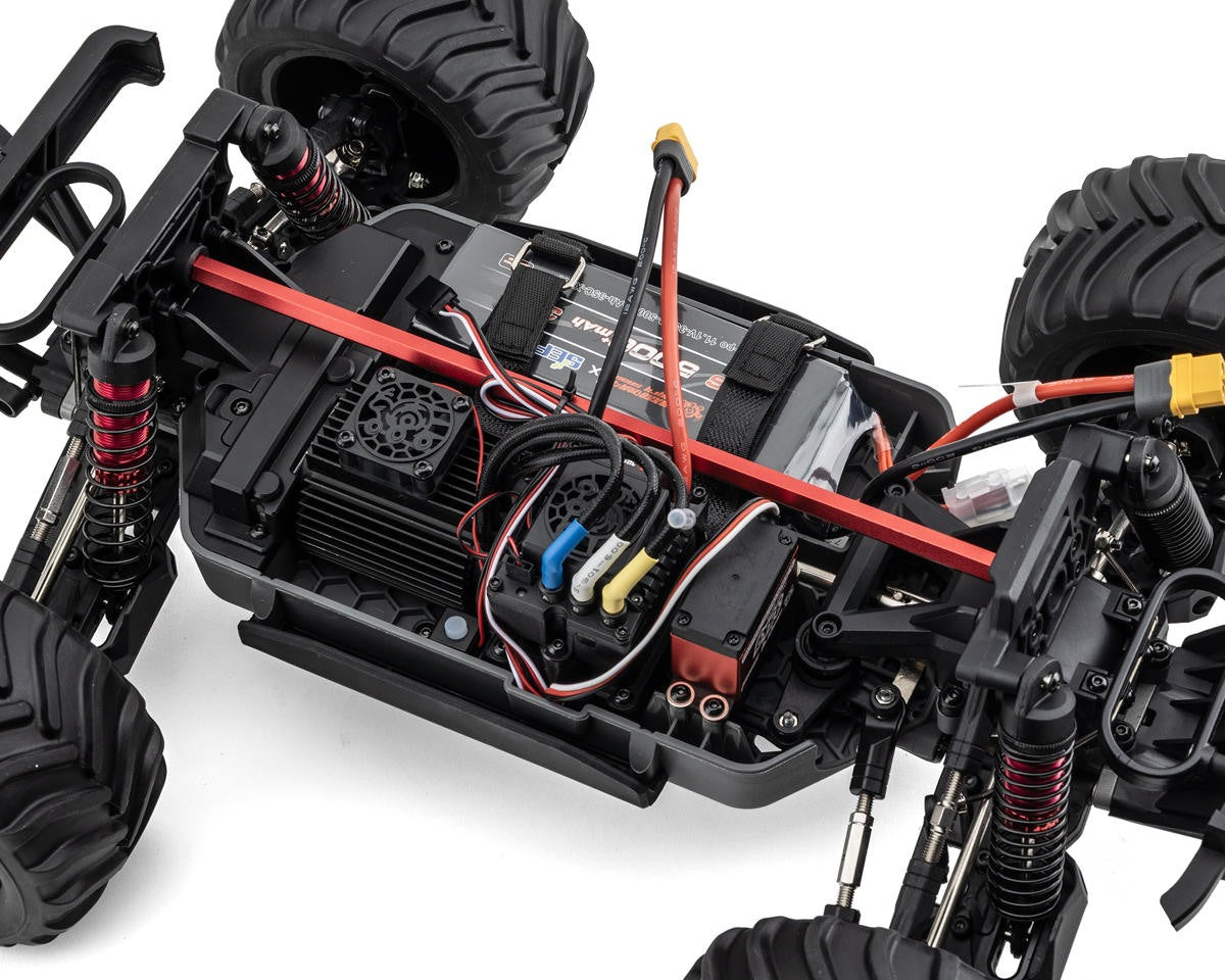 Hyper Go 10210 Brushless 4WD 1/10 Monster Truck RTR Combo, Red