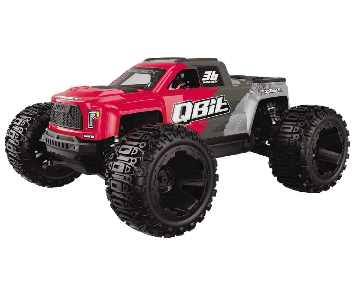 MVK151003 151003 QBit MT 1/16 4X4 Monster Truck RTR Combo, Red