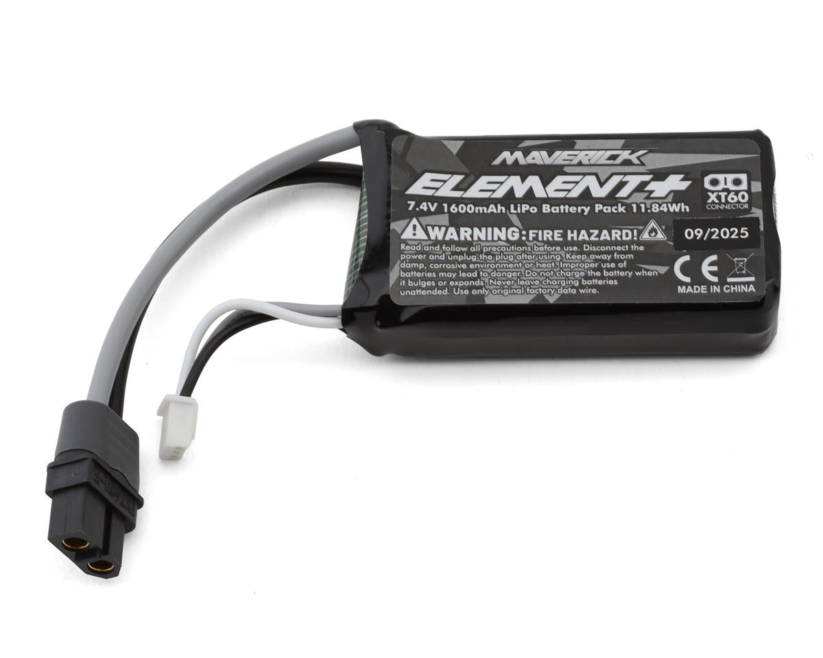 MVK151110 151110 Maverick Element 2S LiPo Battery w/ XT60 Plug, 1600mAh, 151110