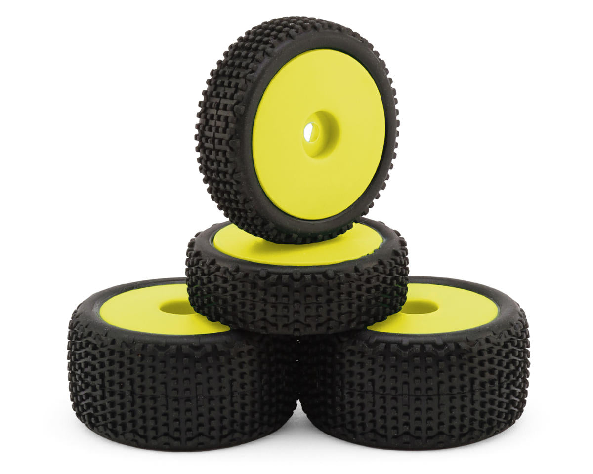 MVK150867 150867 Microbe Sideline Front & Rear Pre-Mounted Buggy Tires Set, Yellow
