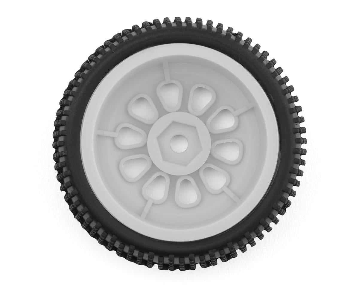 Microbe SC Sidepin Pre-Mounted Short Course Tires Set, White (4)