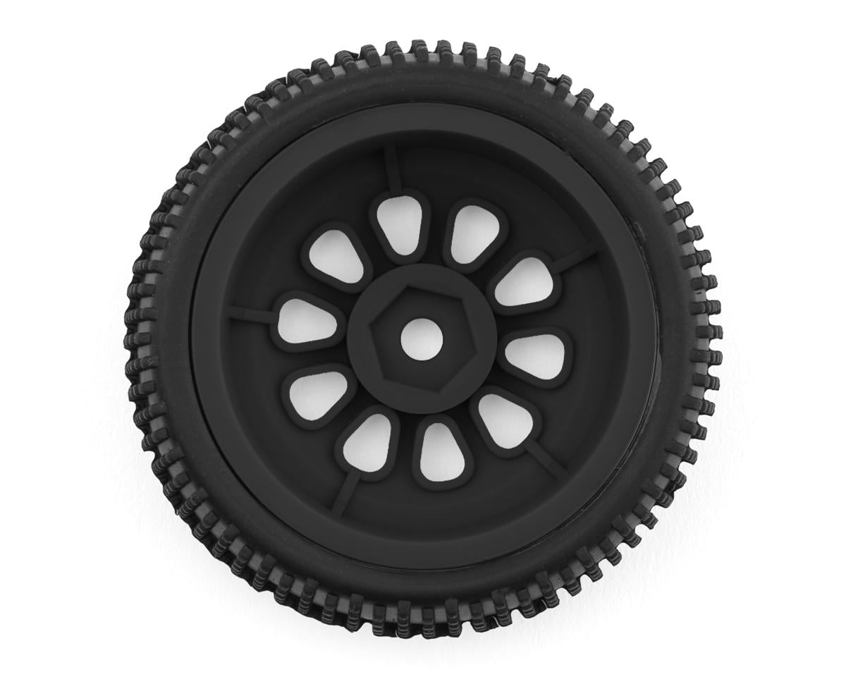 Microbe SC Sidepin Pre-Mounted Short Course Tires Set, Black (4)