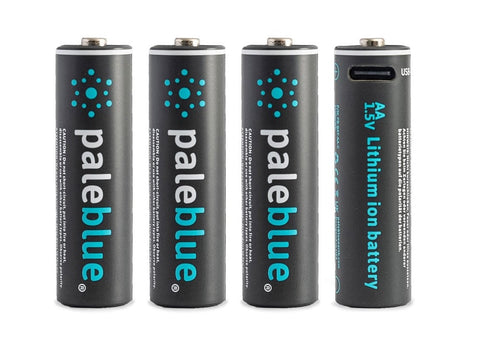Pale Blue PBAAAC Lithium Ion Rechargeable AAA Batteries