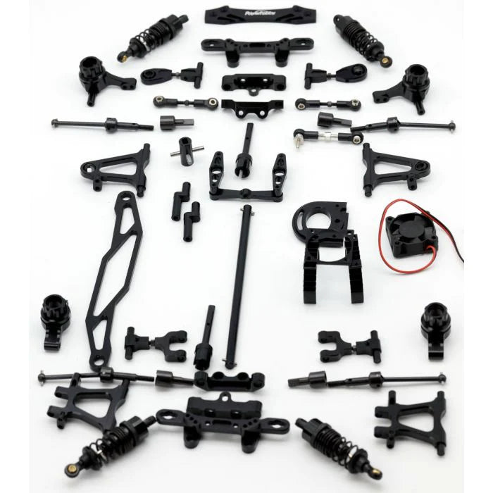 PHBPHTT0201BK PHBPHTT0201BK Tamiya TT-02 Aluminum Upgrade Kit, Black
