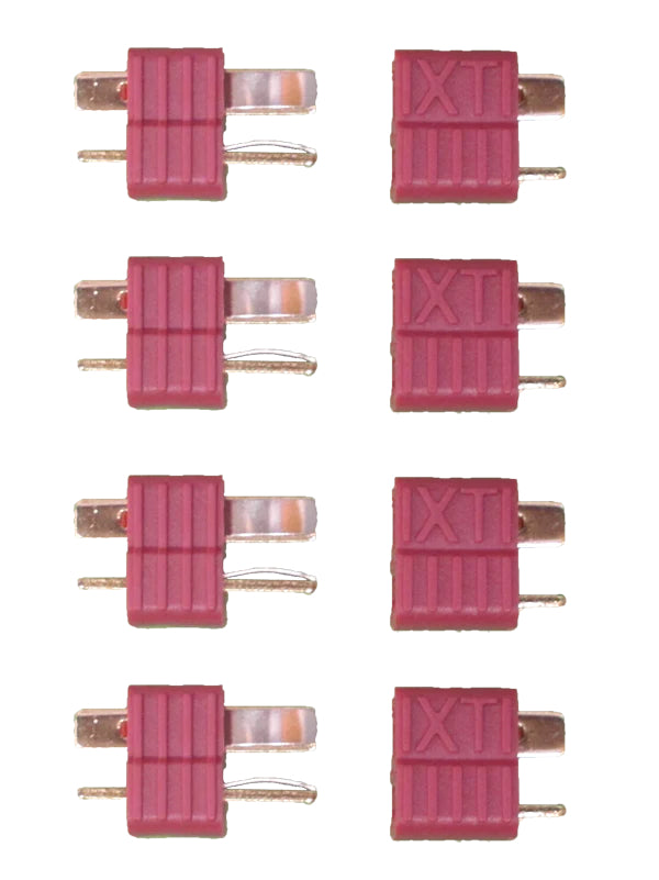 PRGAC-CT AC-CT T-Plug (Deans) Connectors, Male & Female (4 pair)