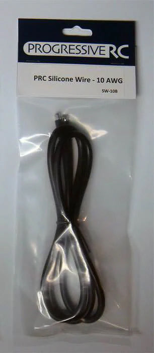 PRGSW-10B SW-10B High Strand Silicone Wire, 10 gauge (3ft), Black