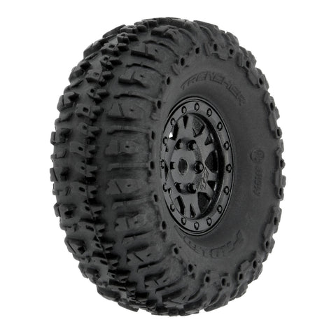 Pro-Line 10209-10 SCX24 Trencher 1/24 F/R 1.0" Mounted Tires, Black (4)