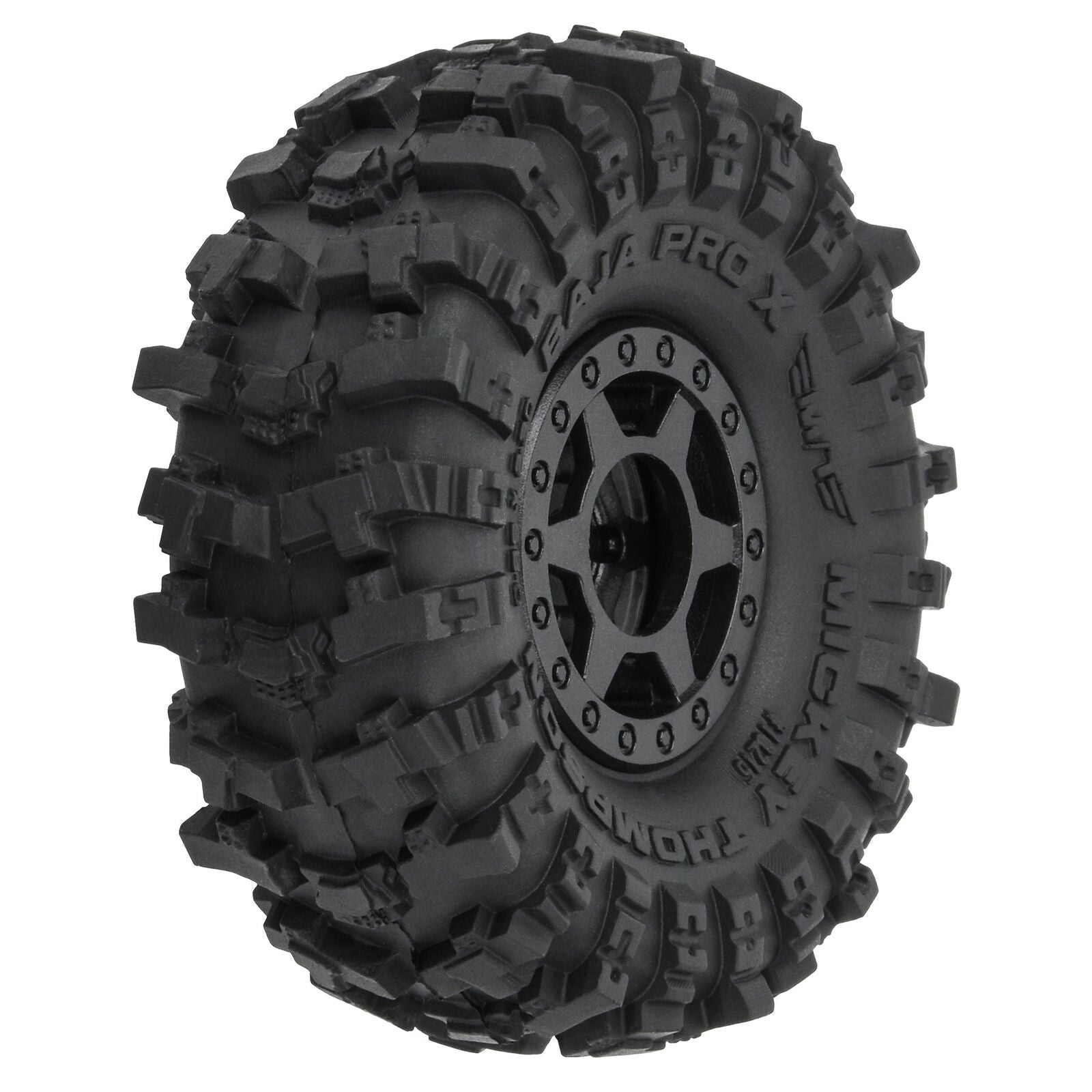 PRO10215-10 10215-10 MT Baja Pro X 1/24 F/R 1.0" MTD Tires, Black (2)