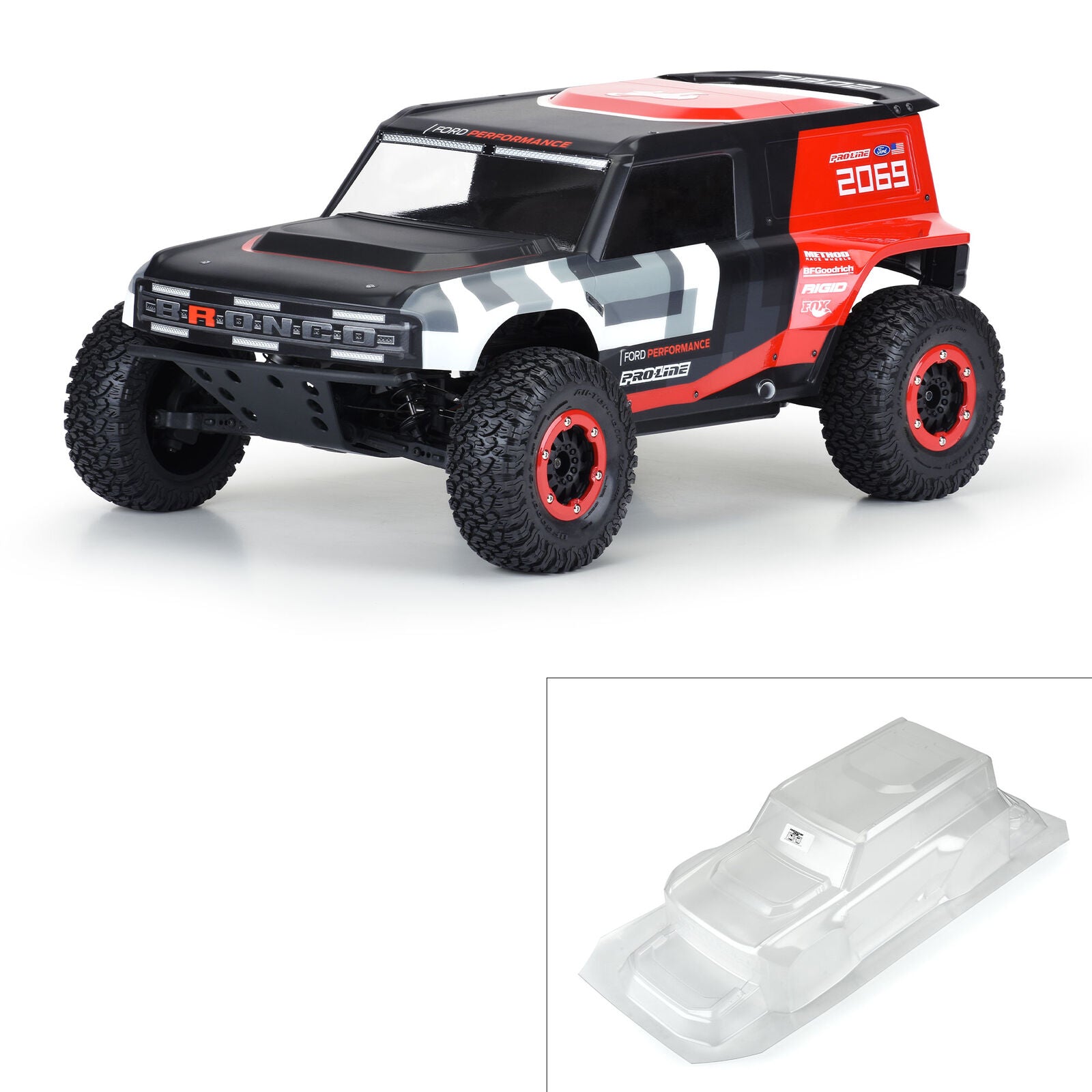 PRO3586-00 3586-00 Short Course 1/10 Ford Bronco R Clear Body