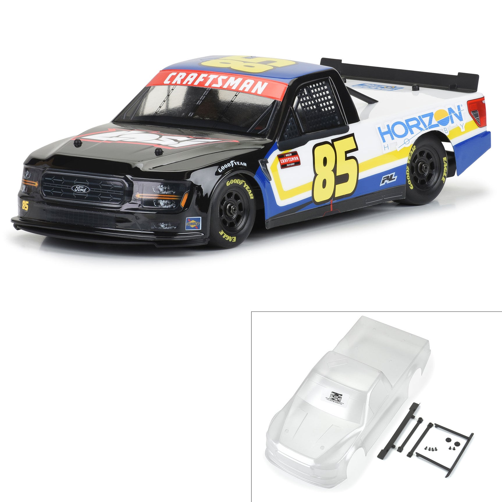 PRO365400 PRO365400 NASCAR Truck Series 2024 Ford F-150 Body, Clear