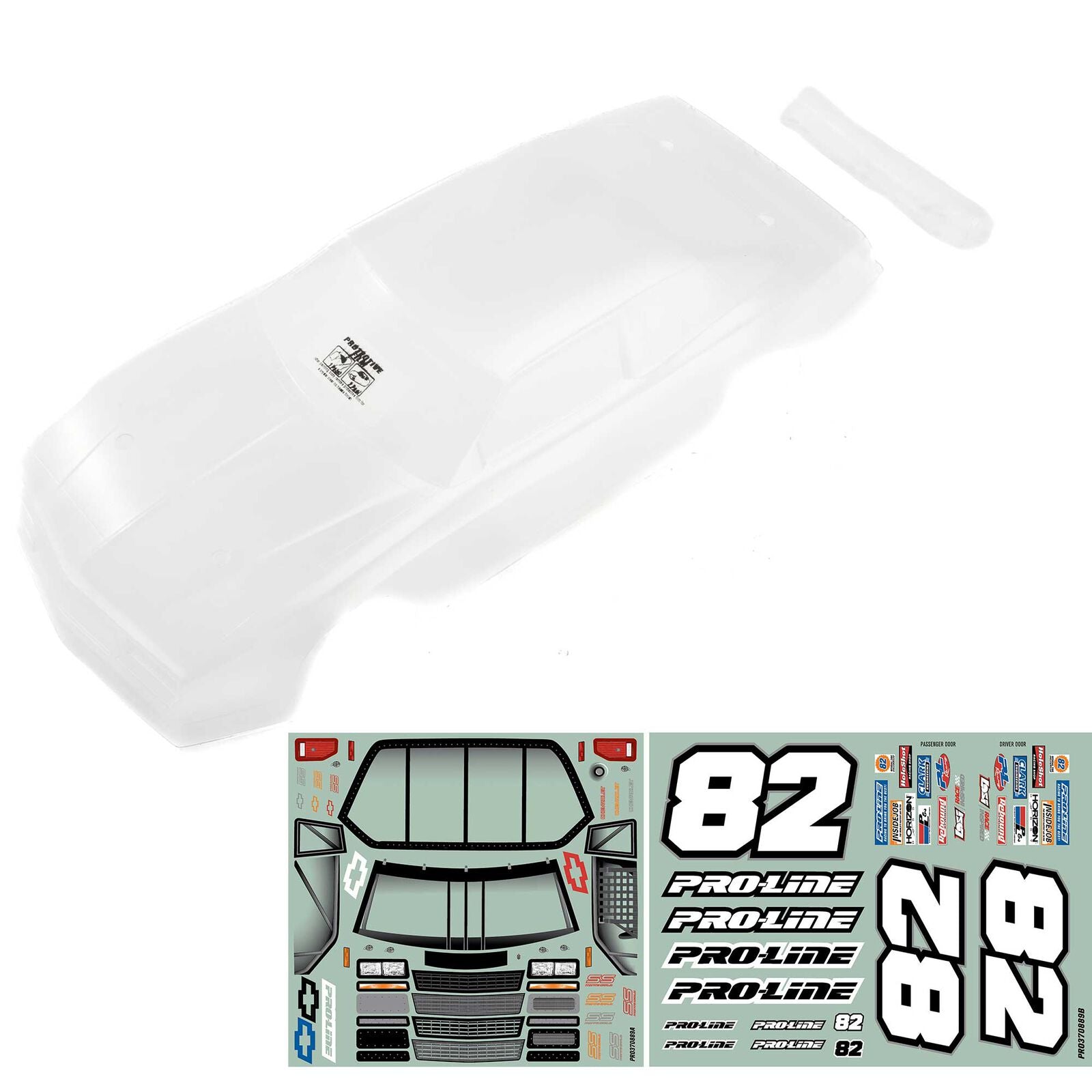 1986 Chevy Monte Carlo Pre-Cut Body for Losi NASCAR, Clear