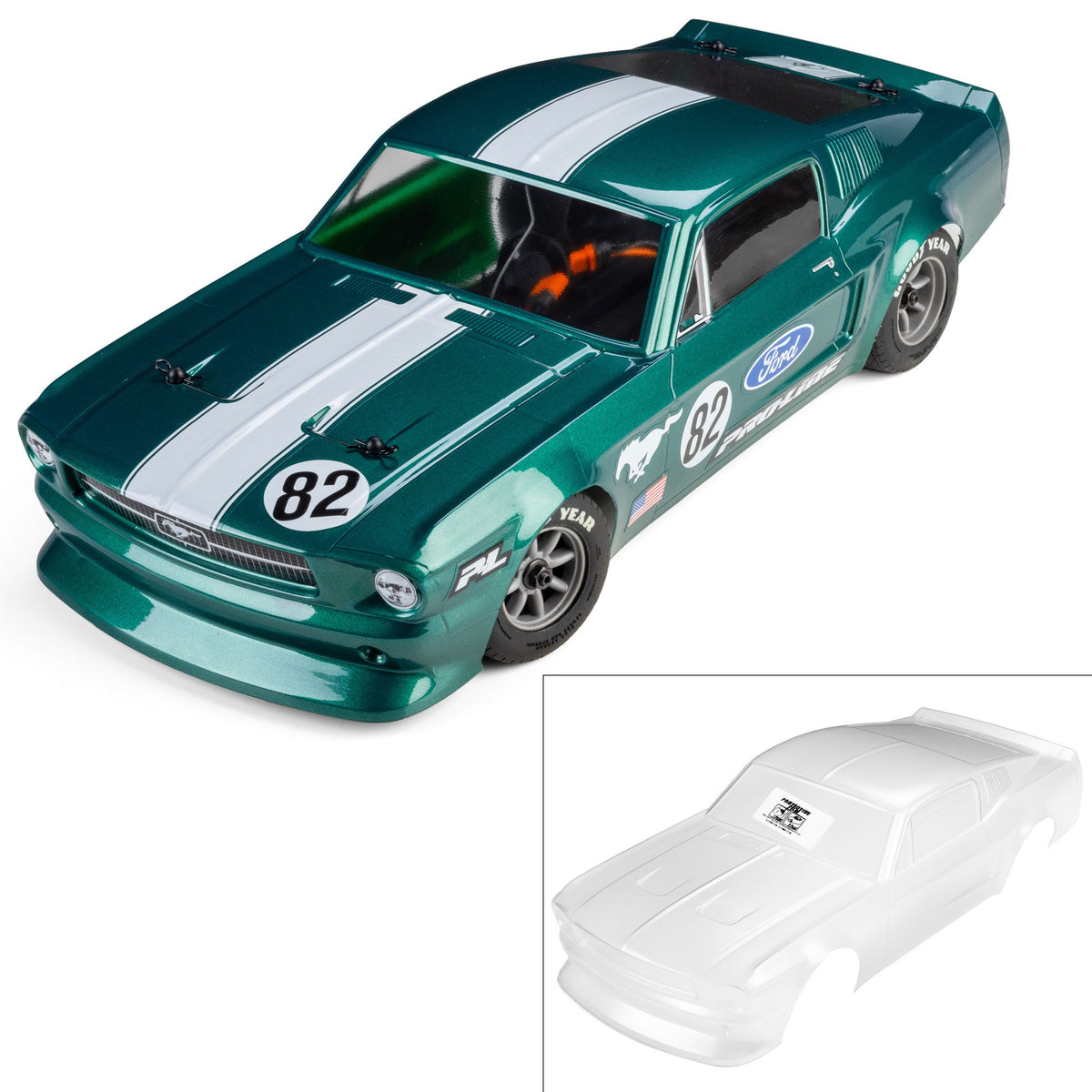 PRO372817 PRO372817 Losi NASCAR 1968 Ford Mustang 1/12 VTA Body, Clear