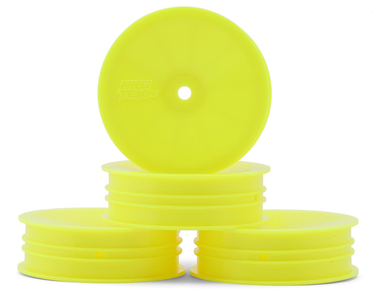 PTK-2757 PTK-2757 ProTek RC 1/10 2WD Buggy Front Wheel, Narrow, Yellow (4)