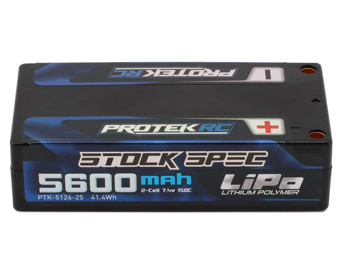 PTK-5126-25 PTK-5126-25 Stock Spec Low IR 7.4v 2S Shorty LiPo Battery, 5600mAh 150C