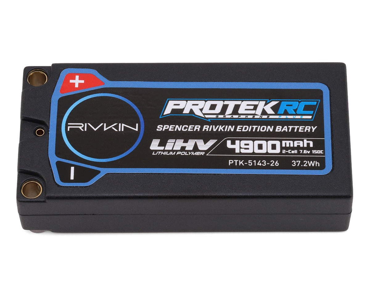 PTK-5143-26 PTK-5143-26 Spencer Rivkin SG3 2S HV ULCG Shorty LiPo Battery w/ 5mm Bullets, 7.6V 4900mAh 150C