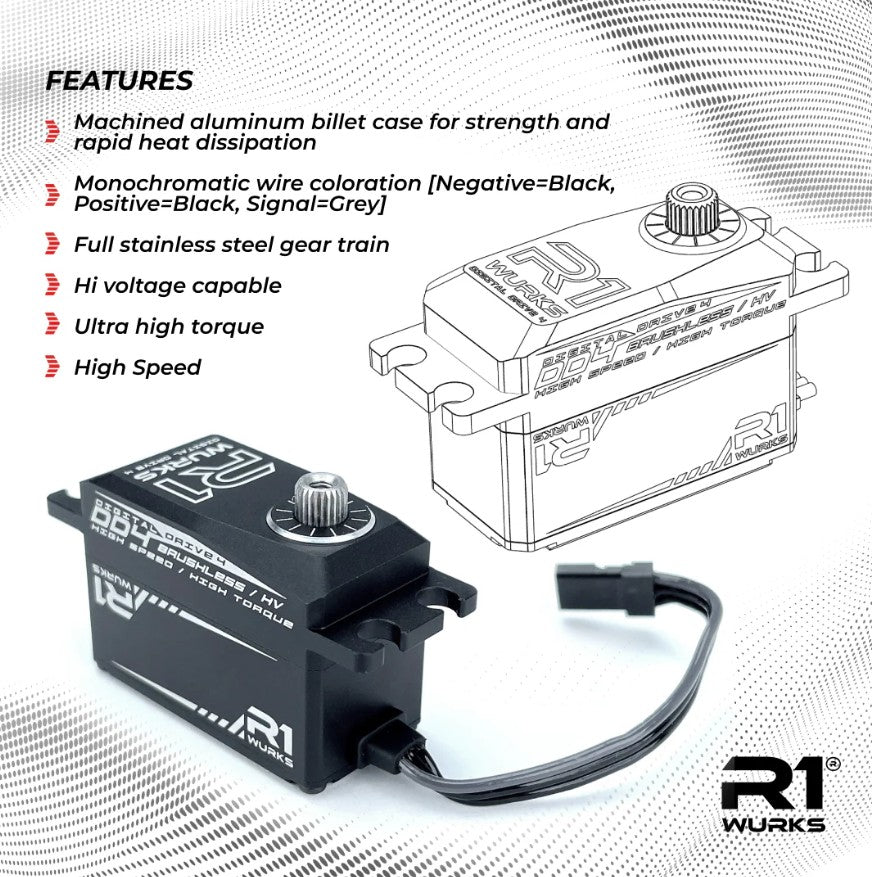 Digital Drive DD4 Metal Gear Low Profile Servo, .06sec/458oz