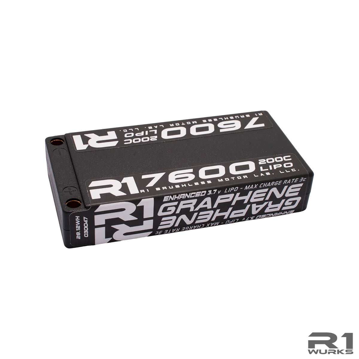 R1W030047 030047 Enhanced Graphene 3.7v 1S LiPo Battery, 200C 7600mAh