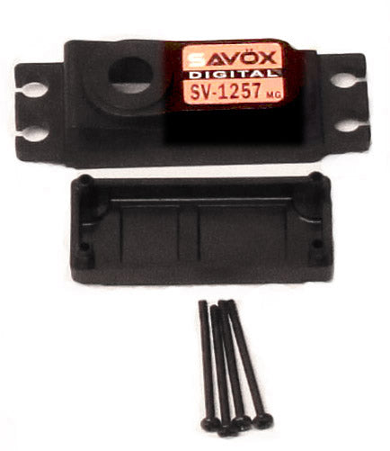 SAVCASE-SV1257MG CASE-SV1257MG SV1257MG Top & Bottom Servo Case w/ 4 Screws