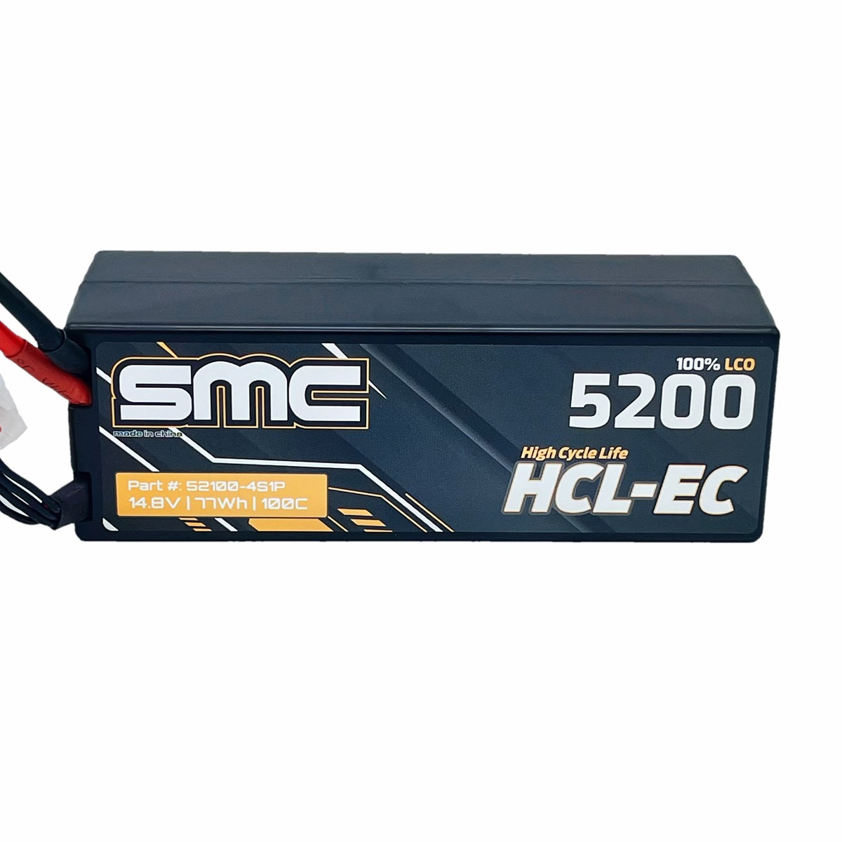 SMC52100-4S1P-SC5 52100-4S1P-SC5 HCL-EC 14.8V 4S Hardcase LiPo Battery, 5200mAh 100C w/ EC5/IC5