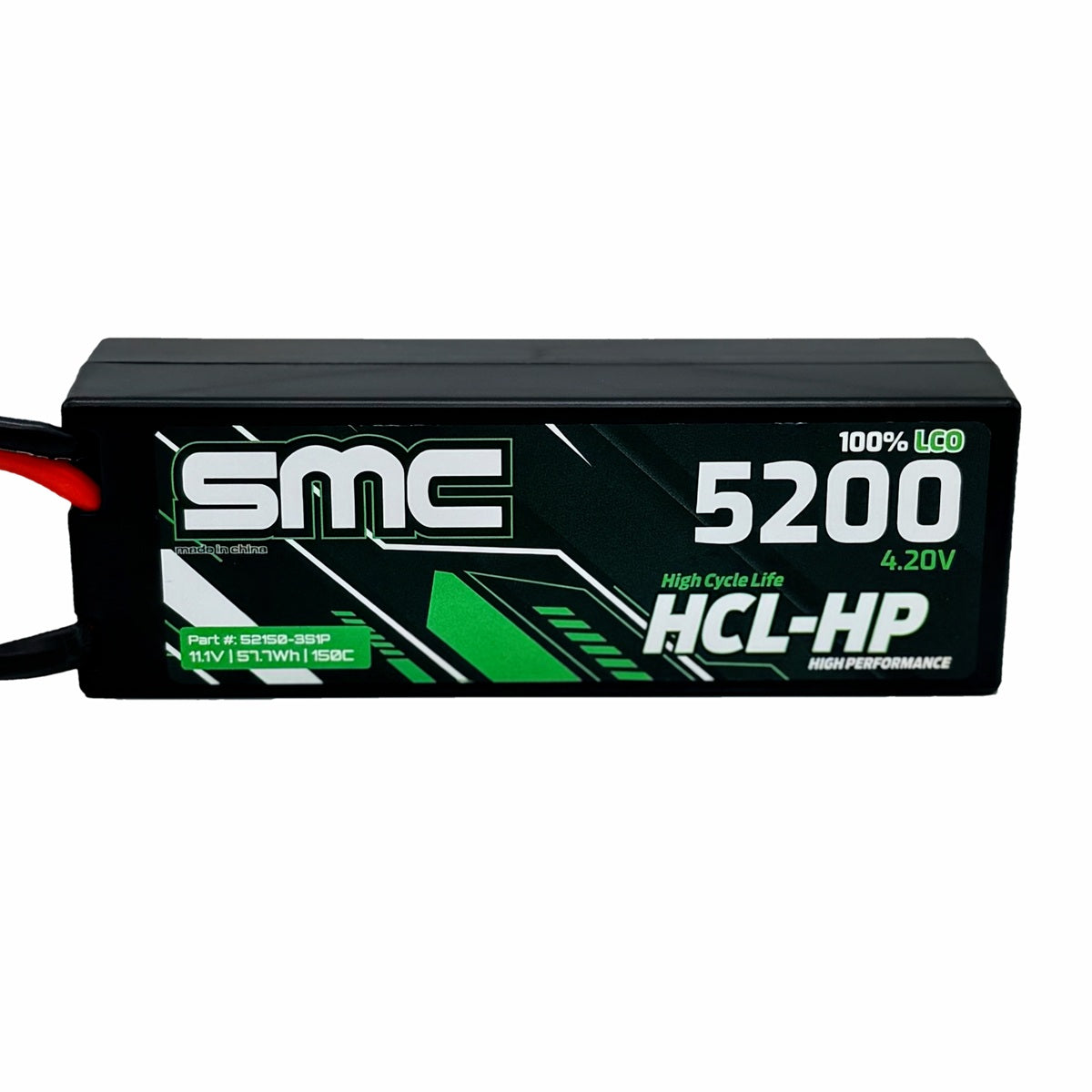 SMC52150-2S1P-SC5 52150-2S1P-SC5 HCL-HP 7.4V 2S Hardcase LiPo Battery, 5200mAh 150C w/ EC5/IC5