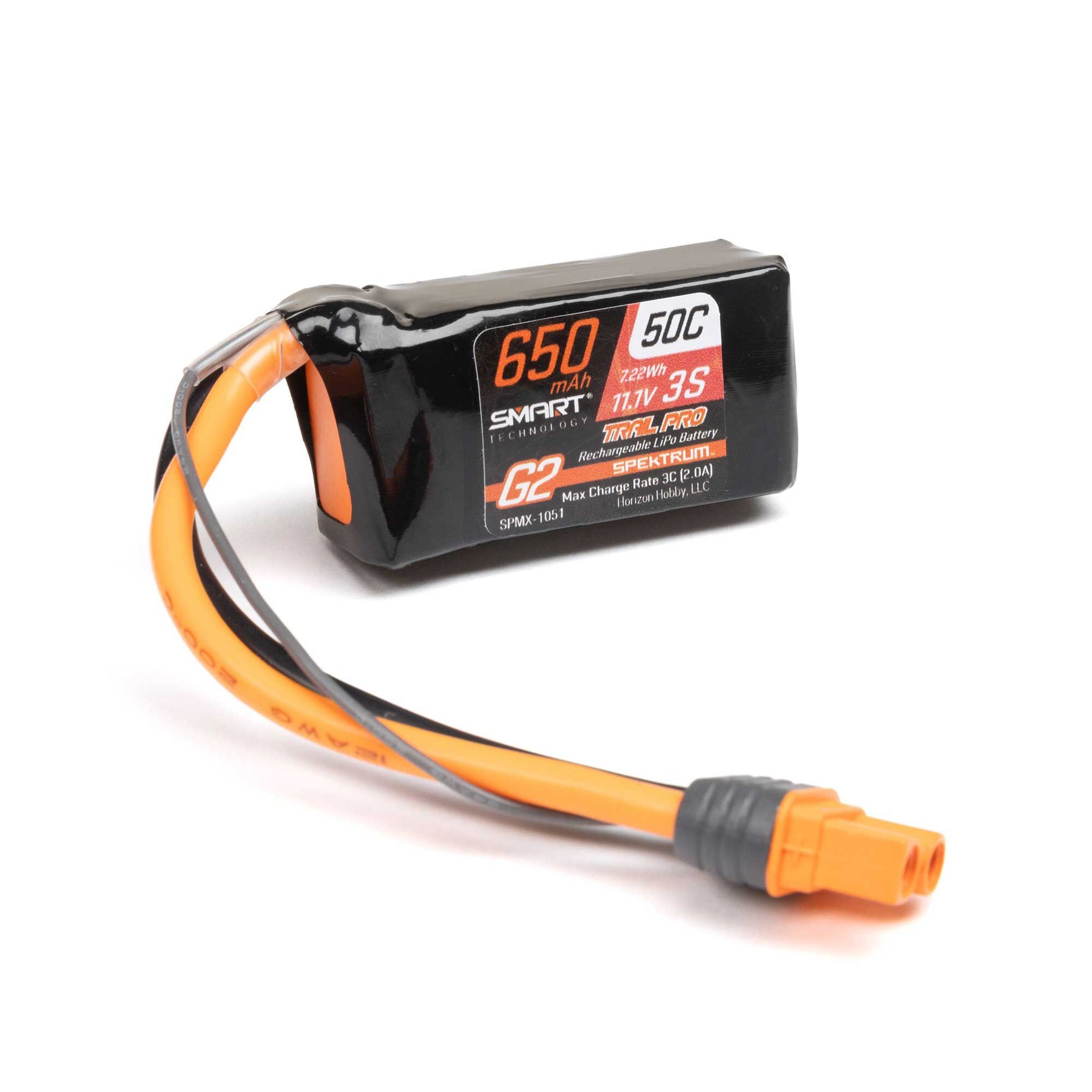 SPMX-1051 SPMX-1051 Smart G2 Trail Pro 11.1V 3S LiPo Battery w/ IC2 650mAh 50C