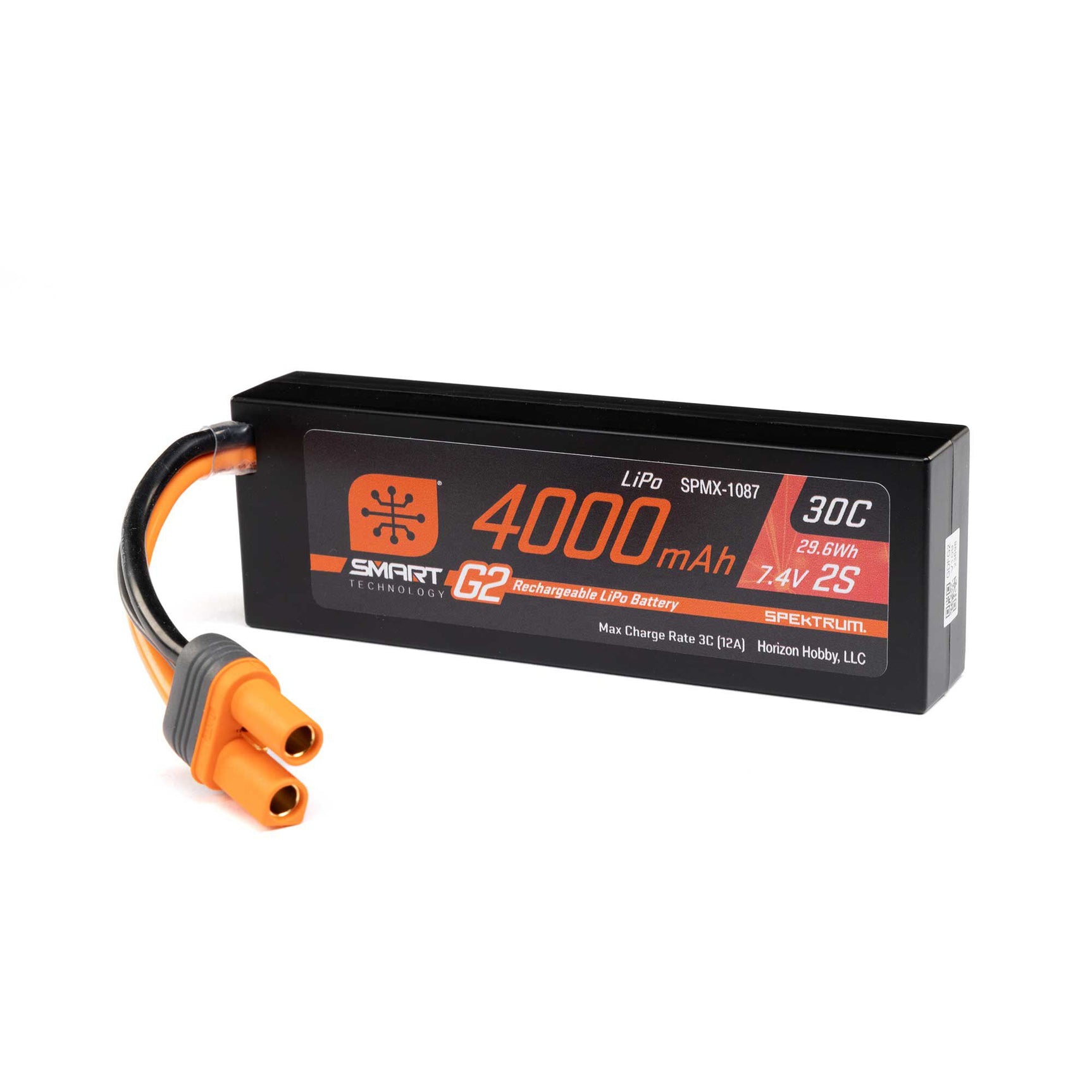 SPMX-1087 SPMX-1087 Smart 2S 7.4V LiPo Battery, 30C 4000mAh, IC5