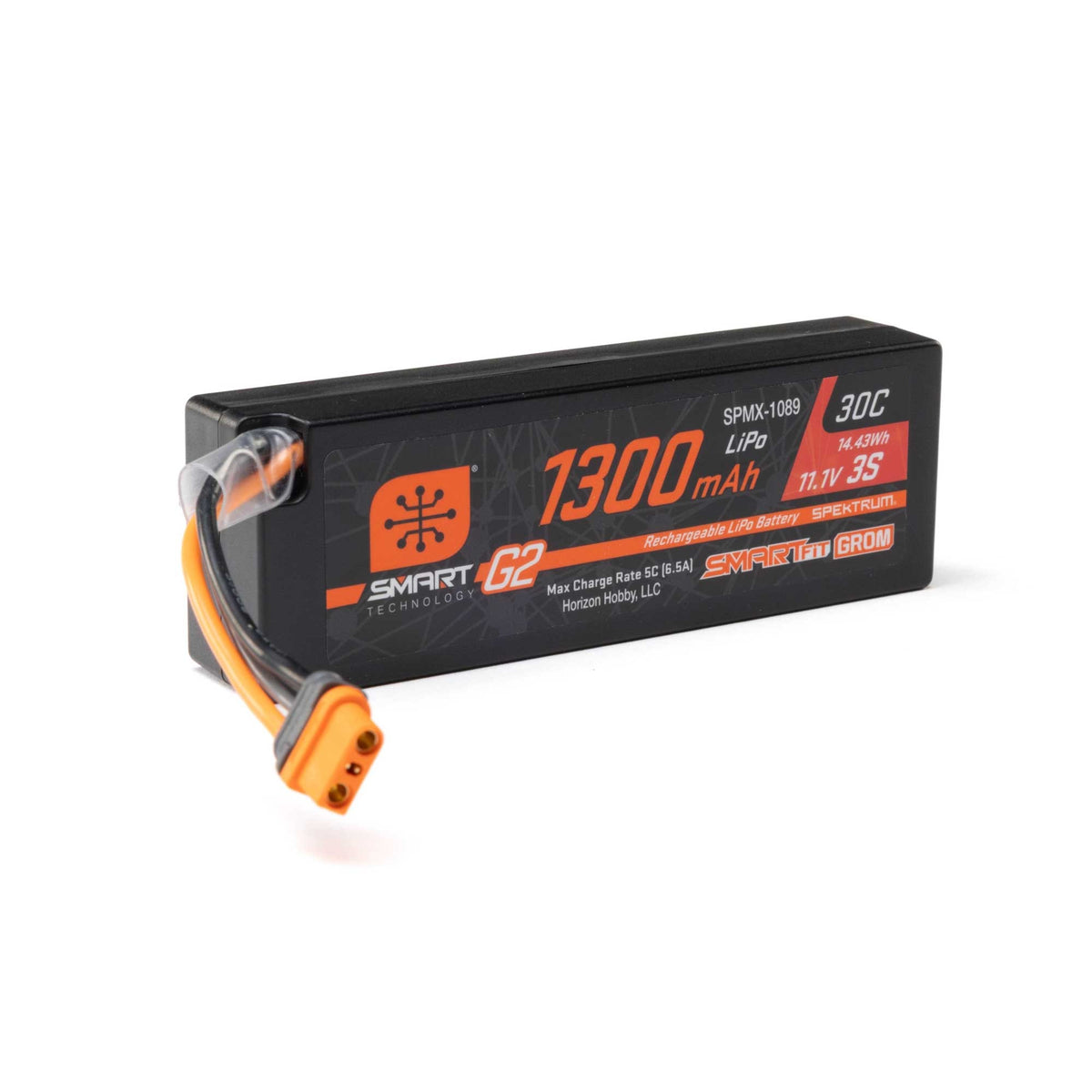 Smart G2 3S LiPo Battery w/ IC2 Connector, SmartFit Hard Case, 11.1V 1300mAh 30C