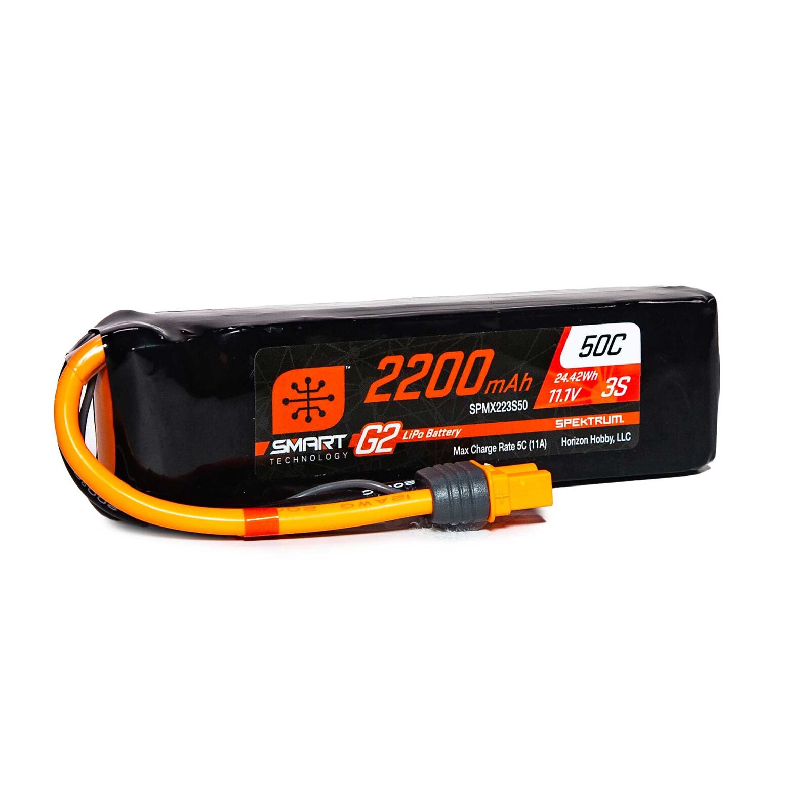 SPMX223S50 SPMX223S50 IC3 3S 11.1V Smart G2 LiPo Battery, 50C 2200mAh