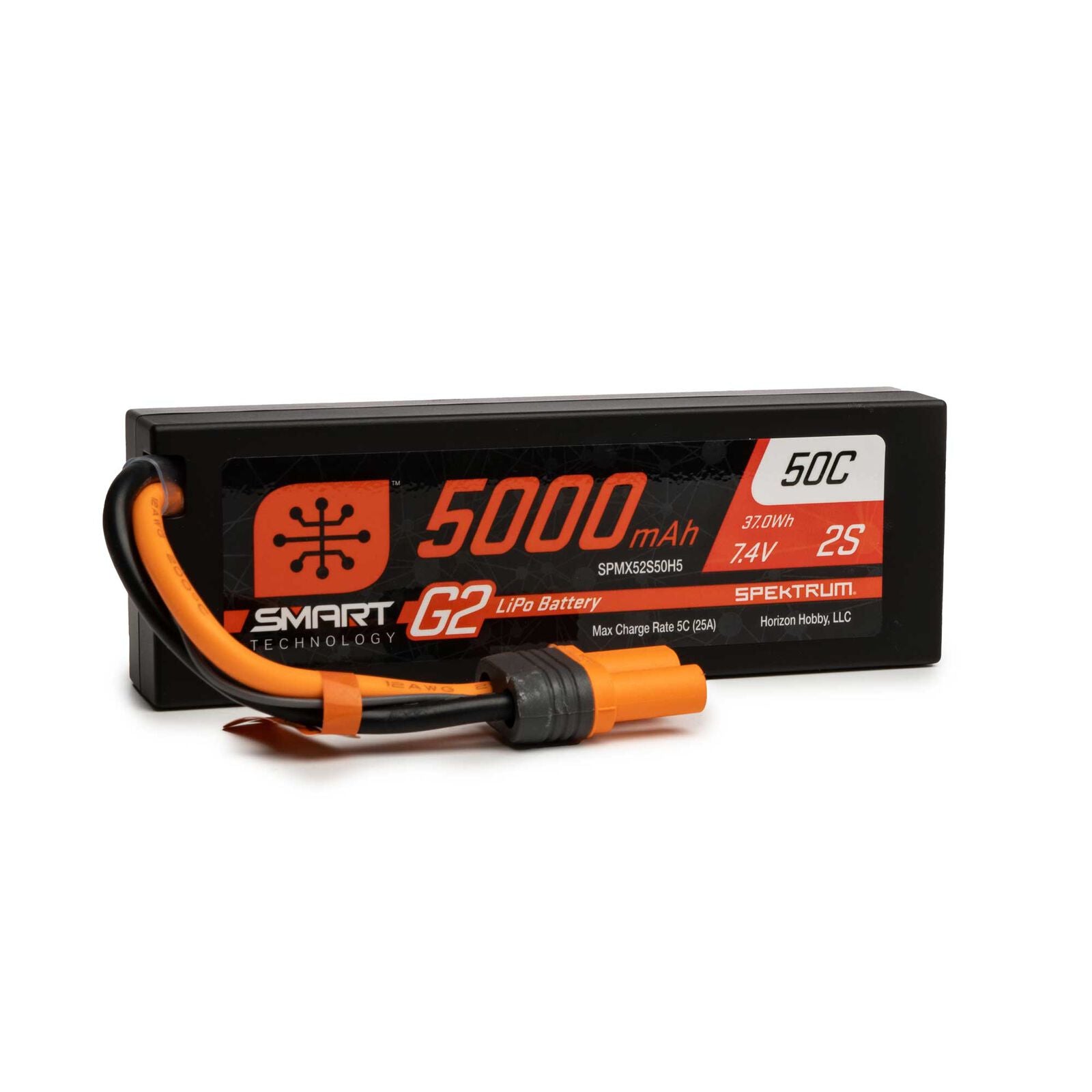 SPMX52S50H5 SPMX52S50H5 IC5 2S 7.4V Smart G2 Hardcase LiPo Battery, 50C 5000mAh
