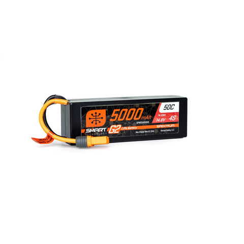 Spektrum SPMX54S50H5 4S 14.8V Smart G2 Hardcase LiPo Battery, 50C 5000mAh