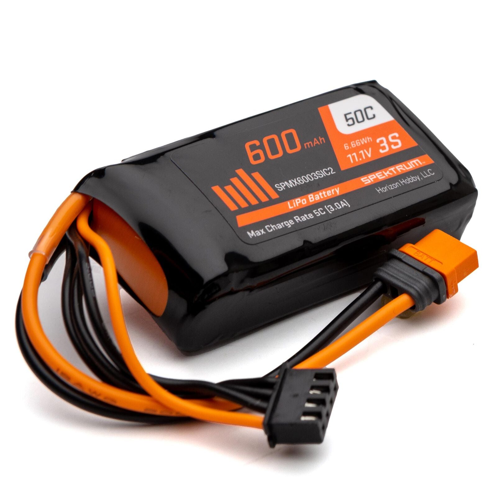 SPMX6003SIC2 SPMX6003SIC2 IC2 3S 11.1V LiPo Battery, 50C 600mAh