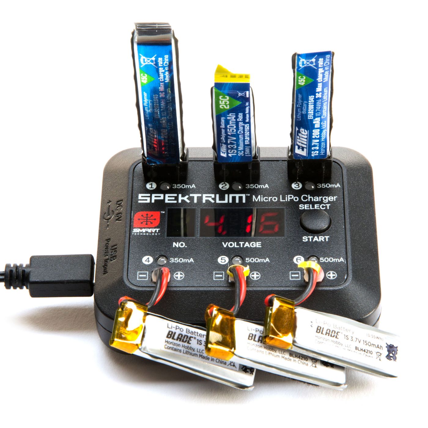 S63 Micro 6-port DC/USB LiPo Smart Charger, 1S