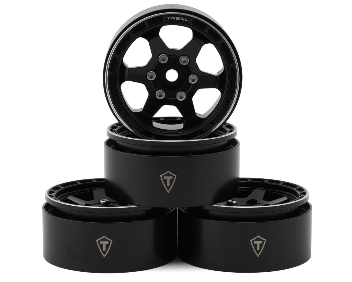 TLHTWHEEL-68 TLHTWHEEL-68 Type H 1.9" 6-Spoke Beadlock Wheels, Black (4)