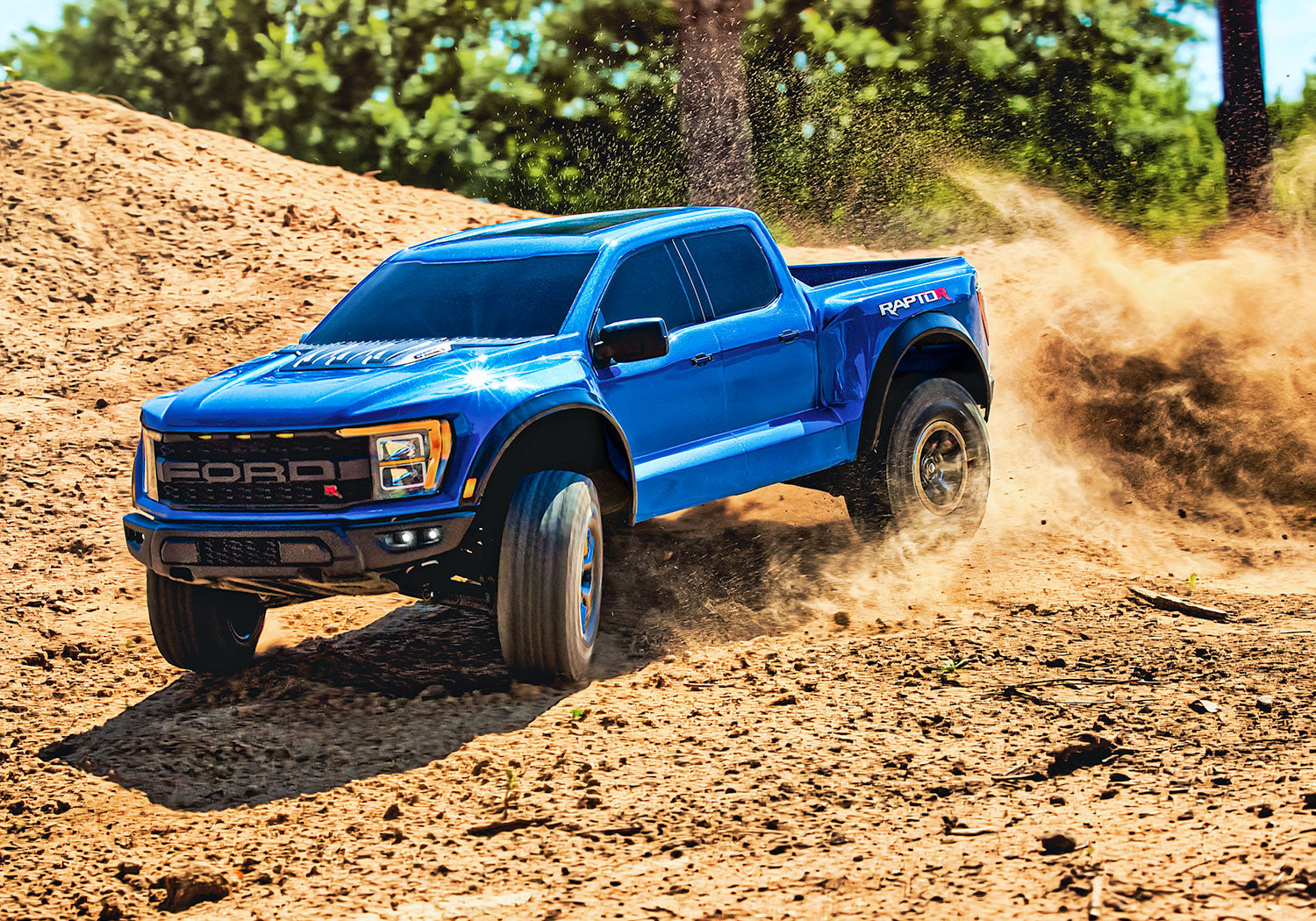 TRA101076-4-BLUE 101076-4-BLUE F-150 Raptor 1/10 4WD Short Course Truck RTR, Blue