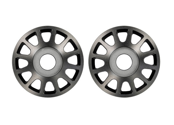 TRA10274-GRAY 10274-GRAY Pro Scale Aluminum Wheel Centers (2), Gray