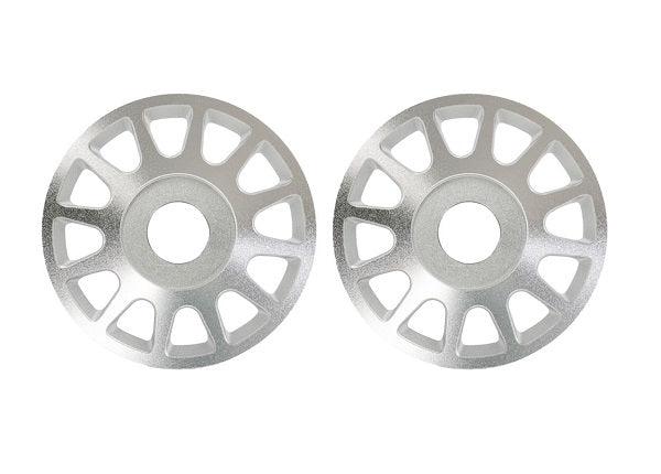 TRA10274-SLVR 10274-SLVR Pro Scale Aluminum Wheel Centers (2), Silver