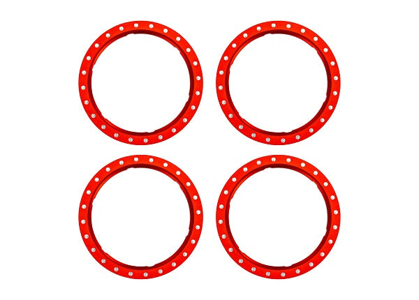 TRA10276-RED 10276-RED Pro Scale Aluminum Beadlock Rings, Red