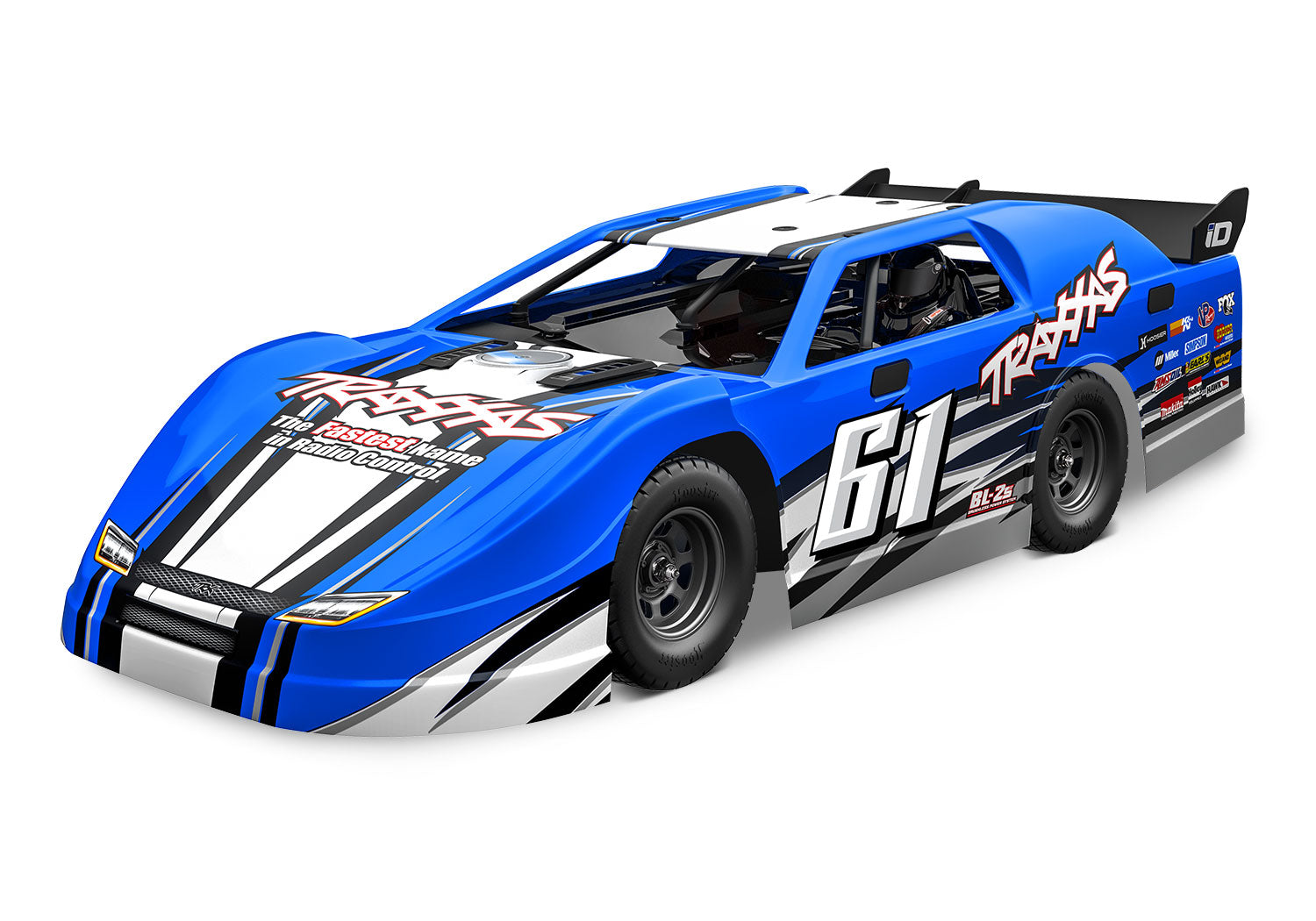 TRA104364-74-BLUE 104364-74-BLUE Slash Late Model BL-2S 1/10 Dirt Late Model RTR, Blue