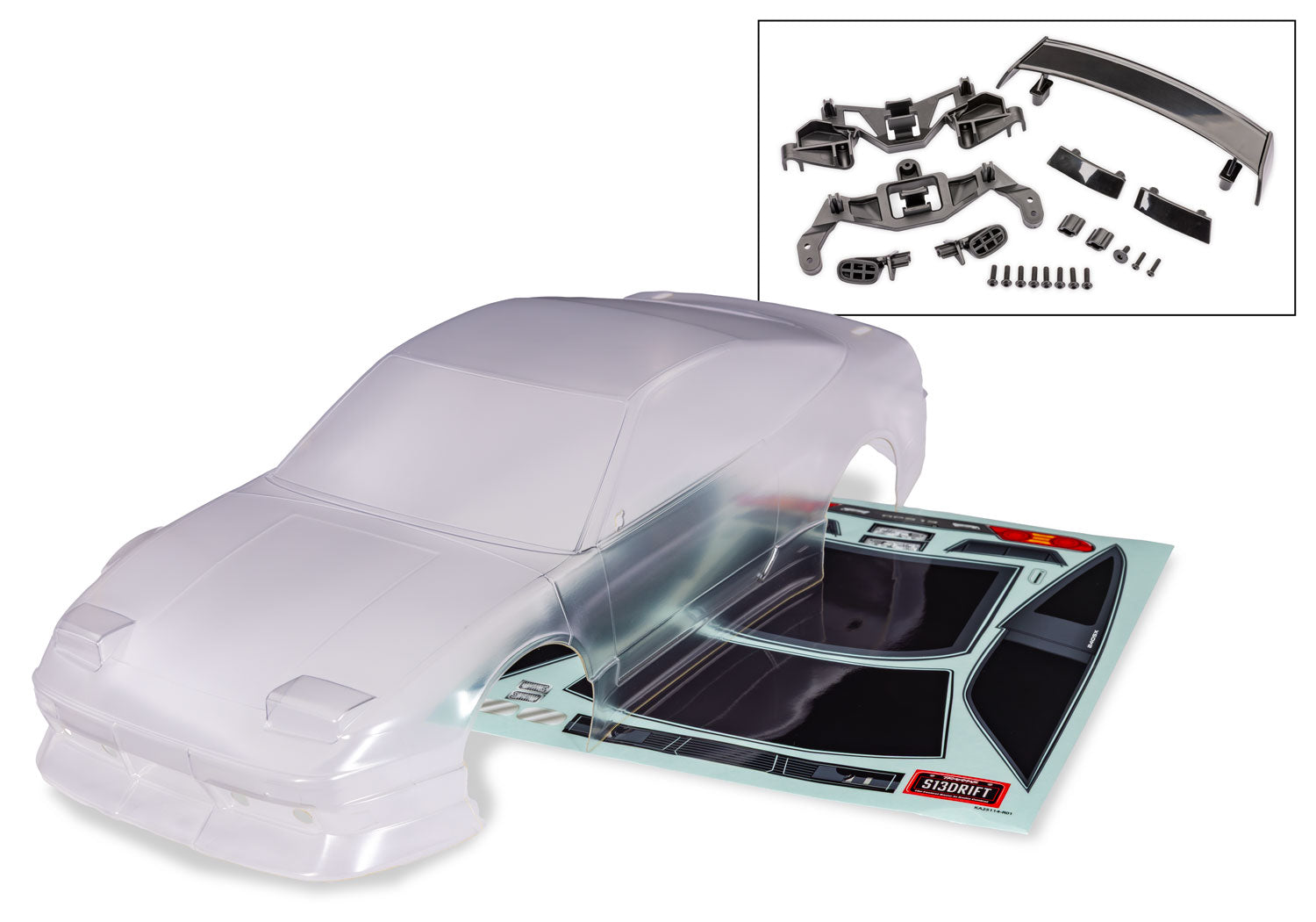 TRA10515 10515 4-Tec Drift Nissan 240SX Body, Clear