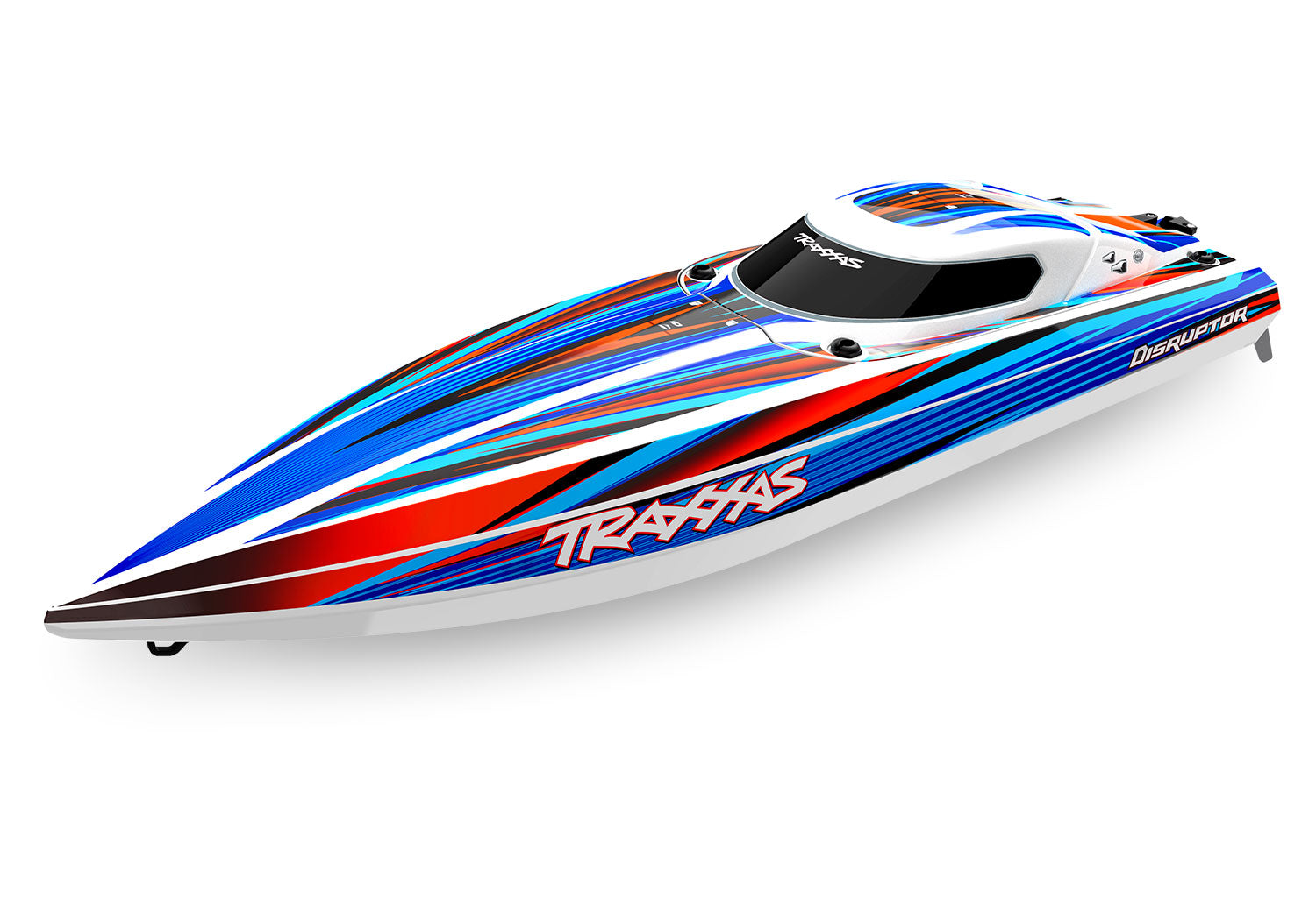 TRA106064-4-BLUE 106064-4-BLUE Disruptor 4S Brushless Speed Boat RTR, Blue