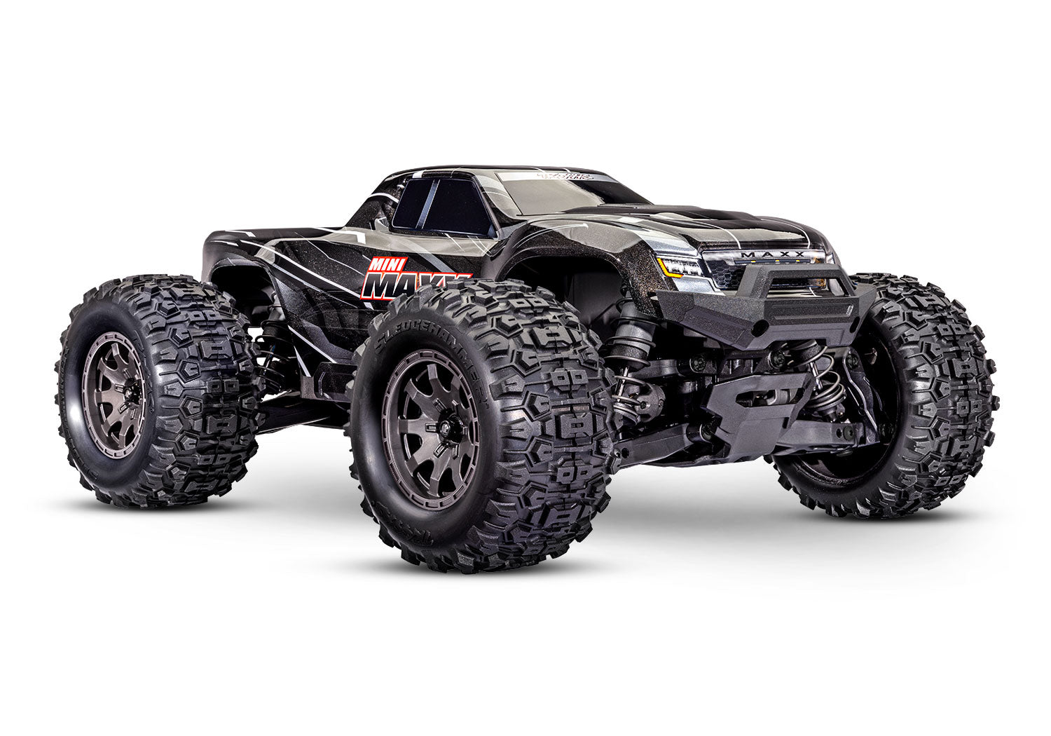 TRA107154-1-BLK 107154-1-BLK Mini Maxx BL-2S 4X4 Monster Truck, Black