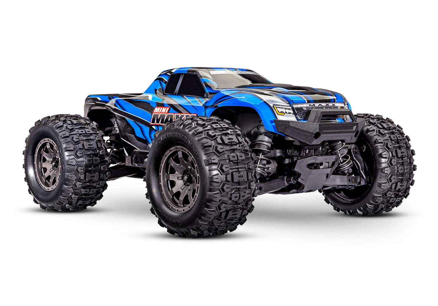 TRA107154-1-BLUE 107154-1-BLUE Mini Maxx BL-2S 4X4 Monster Truck, Blue