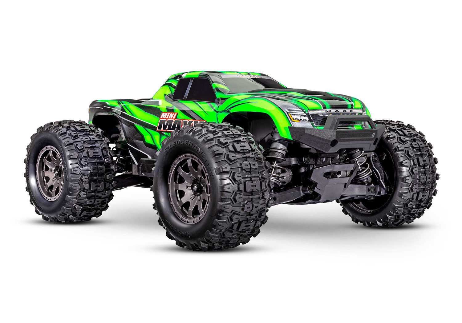 TRA107154-1-GRN 107154-1-GRN Mini Maxx BL-2S 4X4 Monster Truck, Green