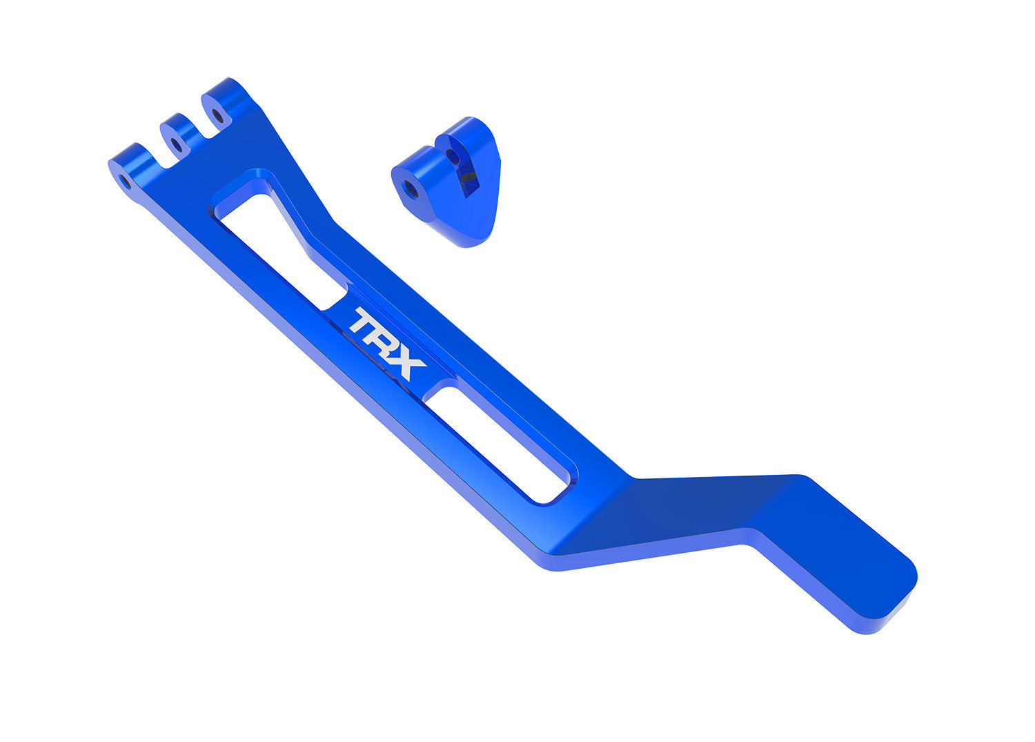 TRA10726-BLUE 10726-BLUE Mini Maxx Aluminum Battery Hold Down w/ Post, Blue